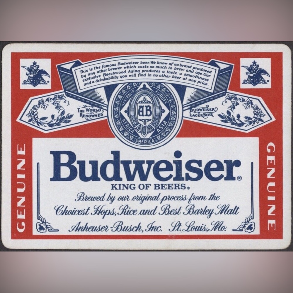 Vintage Budweiser Deck of Cards
